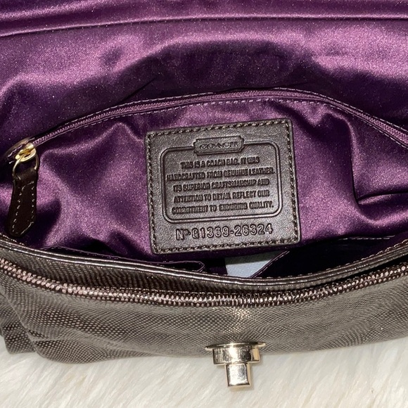 Coach Madison Sadie Flap Leather Satchel Bag Purse - Picture 16 of 16